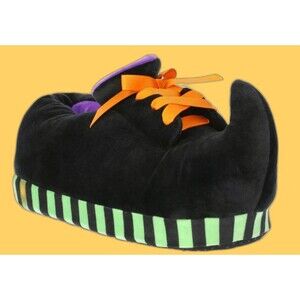 Way To Celebrate Halloween Witch Plush Slippers Toddler Girls Size XS 7-8 NWT